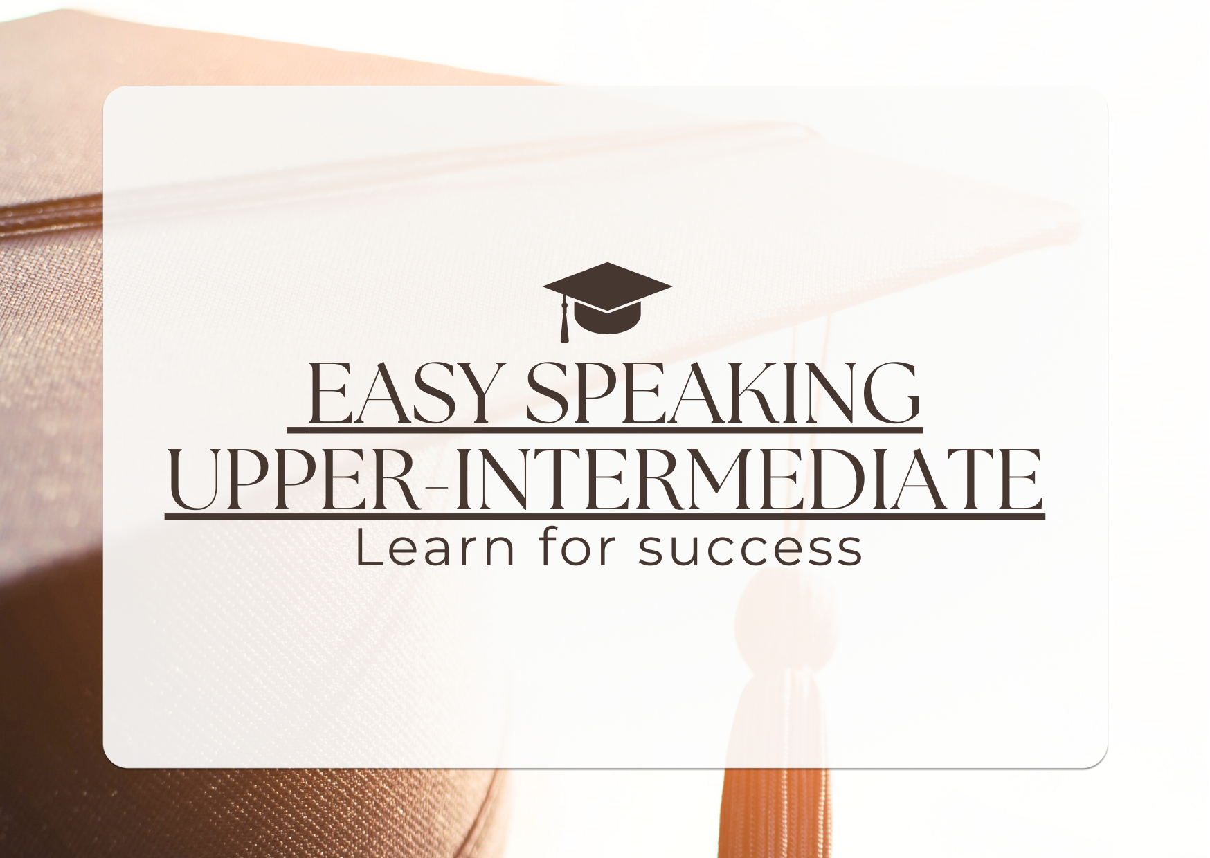 Easy speaking Upper-Intermediate